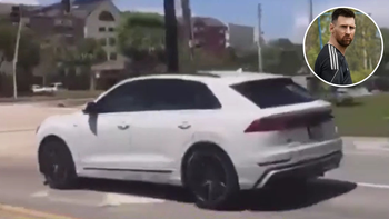 Leo Messi salió del entrenamiento del Inter Miami y ¡casi choca!