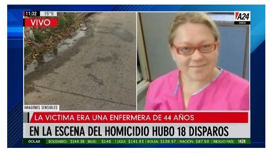 Una enfermera murió de un disparo al quedar en medio de un tiroteo entre bandas