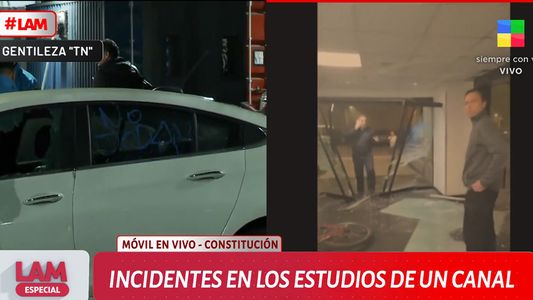 Graves incidentes en los estudios de El Trece tras el fallo contra Cristina Kirchner: destrozos y violencia