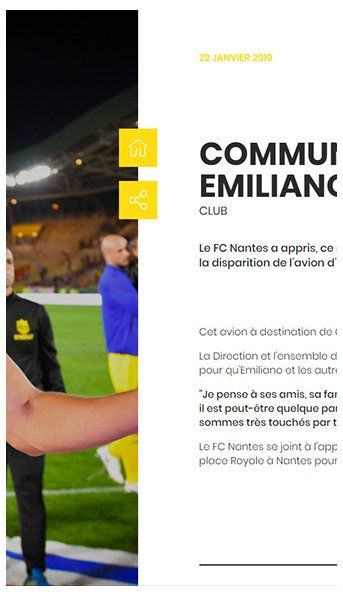 El anuncio pesimista del Nantes, club donde jugaba Emiliano Sala: El avión se habría estrellado en el mar