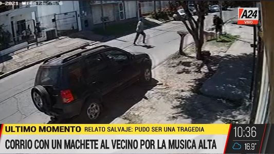 Jubilado corrió con un machete a un joven en Isidro Casanova