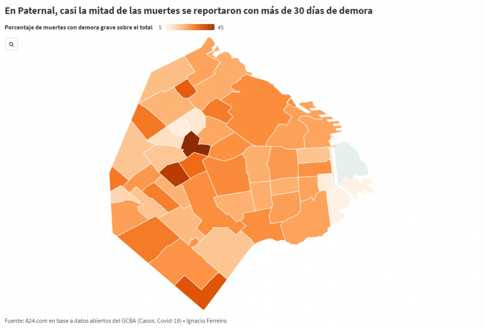 Coronavirus en la Ciudad: cuáles fueron los barrios más afectados por la demora en la carga de muertes