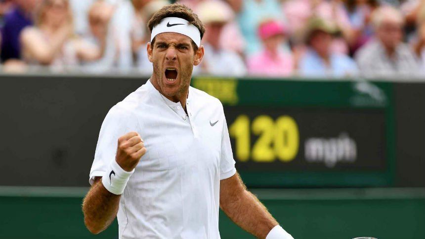 Wimbledon: Del Potro le ganó en sets corridos a Feliciano López y ya está en tercera ronda