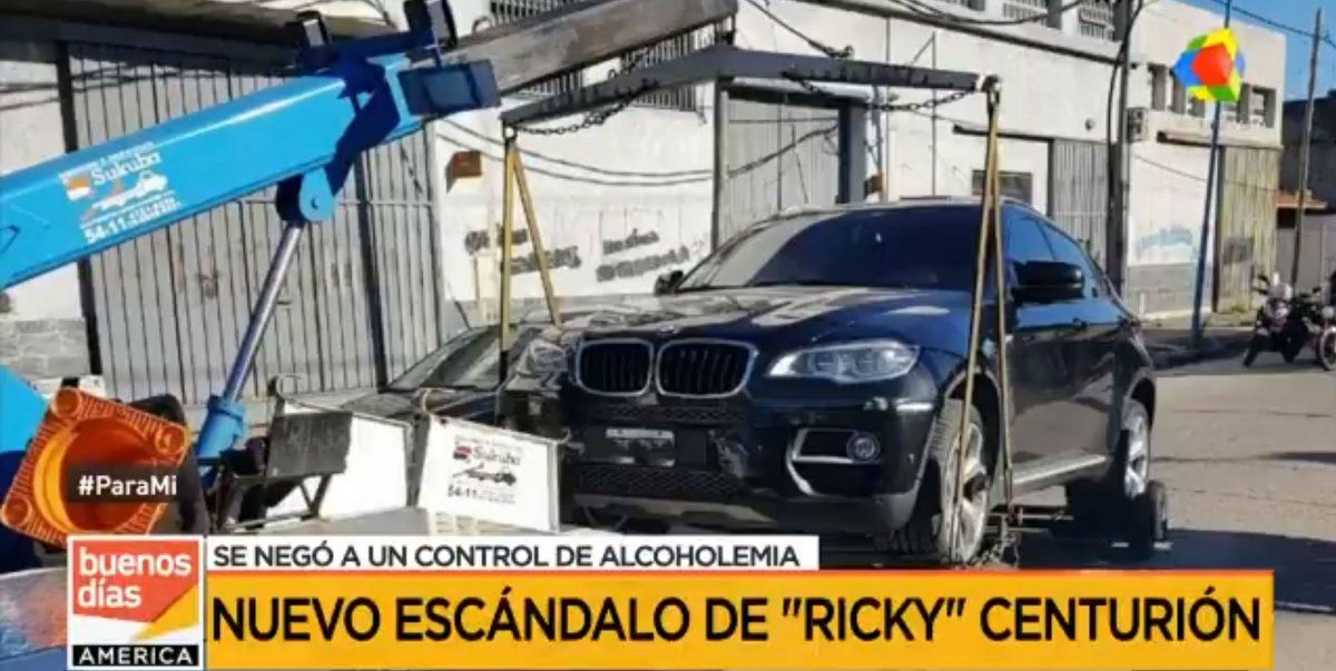 Un nuevo escándalo de Ricardo Centurión: se negó a un control de alcoholemia y le secuestraron el auto