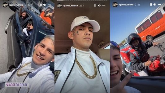 L-Gante ahora se bajó de su auto y descontroló la autopista