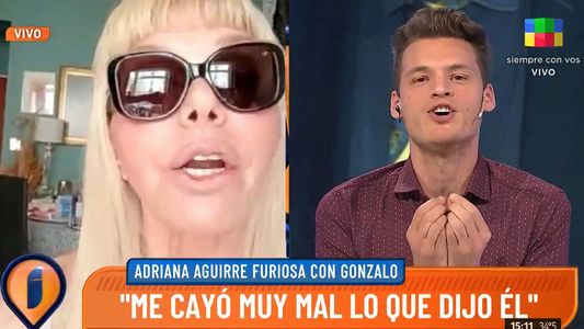 Picante cruce entre Adriana Aguirre y Gonzalo Vázquez al aire de Intrusos