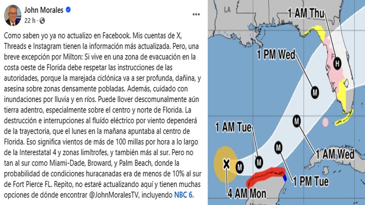 La advertencia del meteor&oacute;logo John Morales, lo hizo incluso regresar a redes sociales que hab&iacute;a abanadonado. (Foto: Cuenta de X de John Morales) &nbsp;