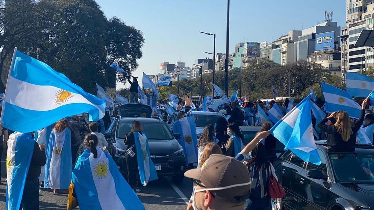 Banderazo en Buenos Aires y varias ciudades del país en protesta contra el gobierno por la prolongación sucesiva de la cuarentena y el aislamiento ( Foto: Archivo)