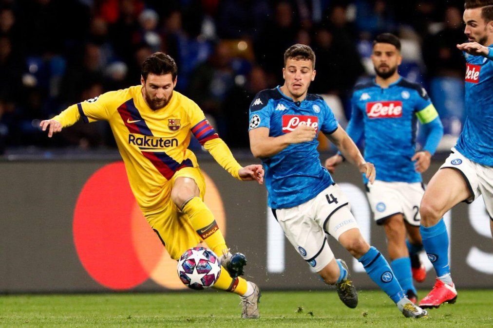 Champions League: con un Messi cercado, Barcelona se trajo un 1-1 de Nápoli en el templo de Diego
