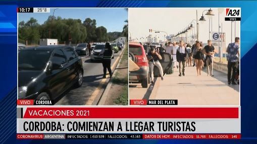 Comenzaron a llegar los turistas a Mar del Plata y Córdoba