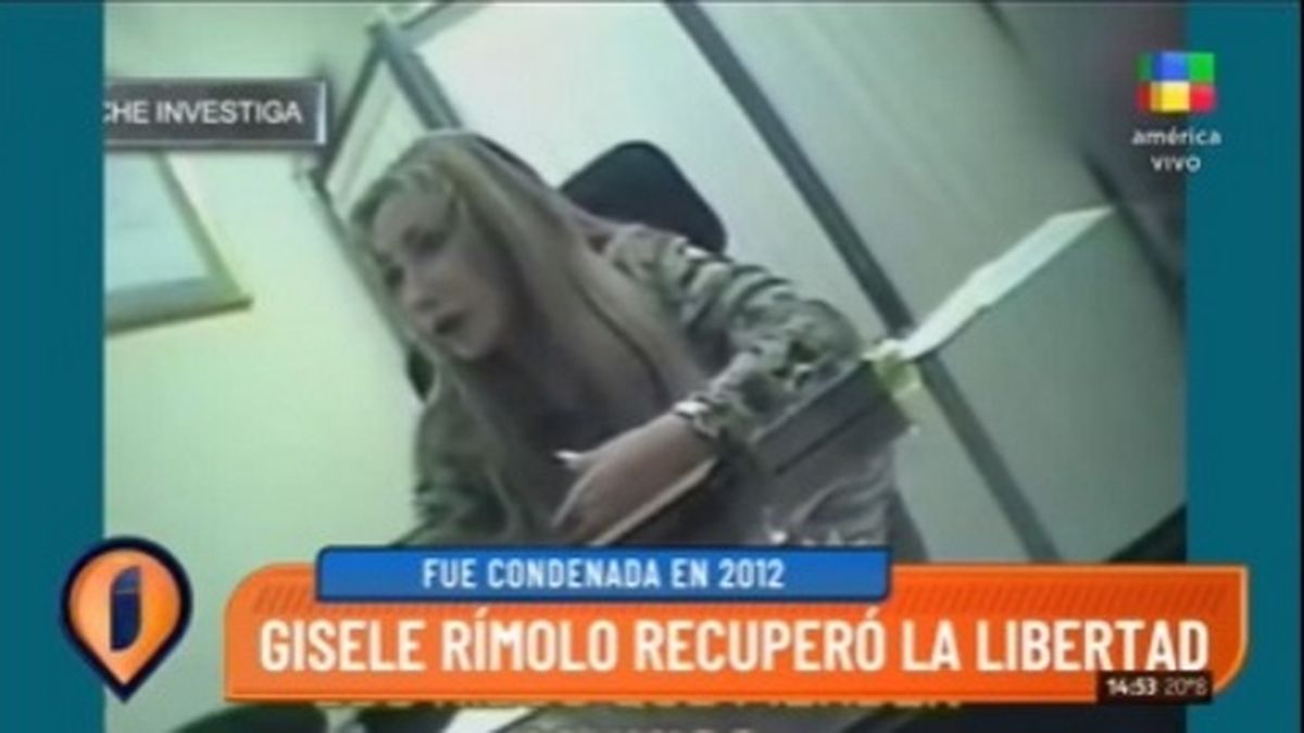 Giselle Rímolo salió de la cárcel
