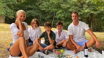 Maxi López se reencontró con sus hijos en Francia: el día de picnic que compartieron