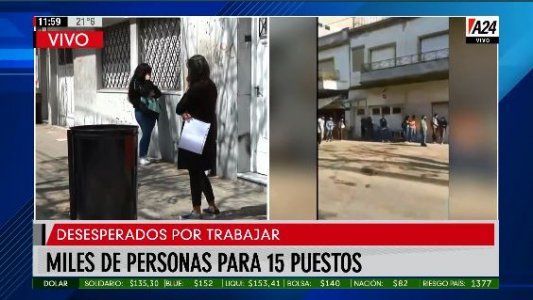 Desocupación: miles de personas hicieron fila por un trabajo en Wilde