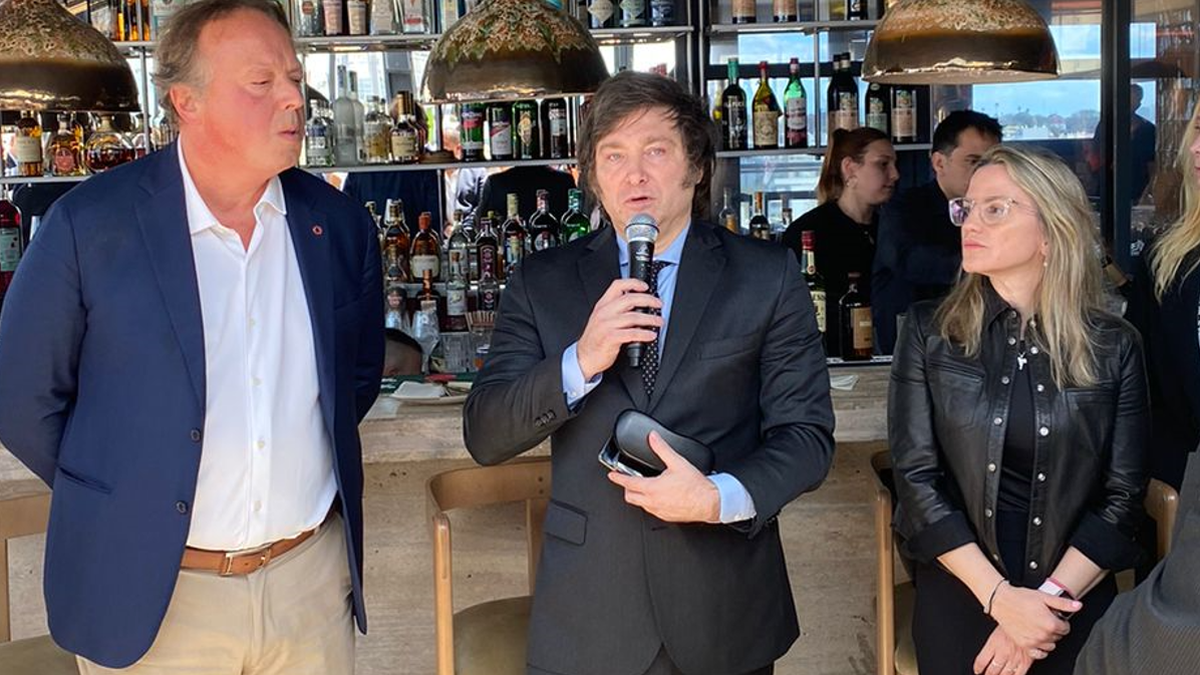 Javier Milei se reunió con empresarios y banqueros