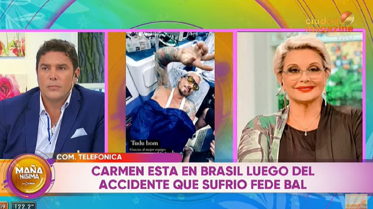 Carmen Barbieri desde Brasil habló del grave accidente que sufrió Federico Bal