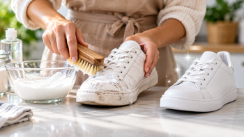 Una experta en orden y limpieza comparte su truco definitivo para limpiar las zapatillas blancas: fórmula mágica es la clave