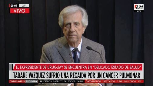 Tabaré Vázquez sufrió una recaída y se agravó su estado de salud
