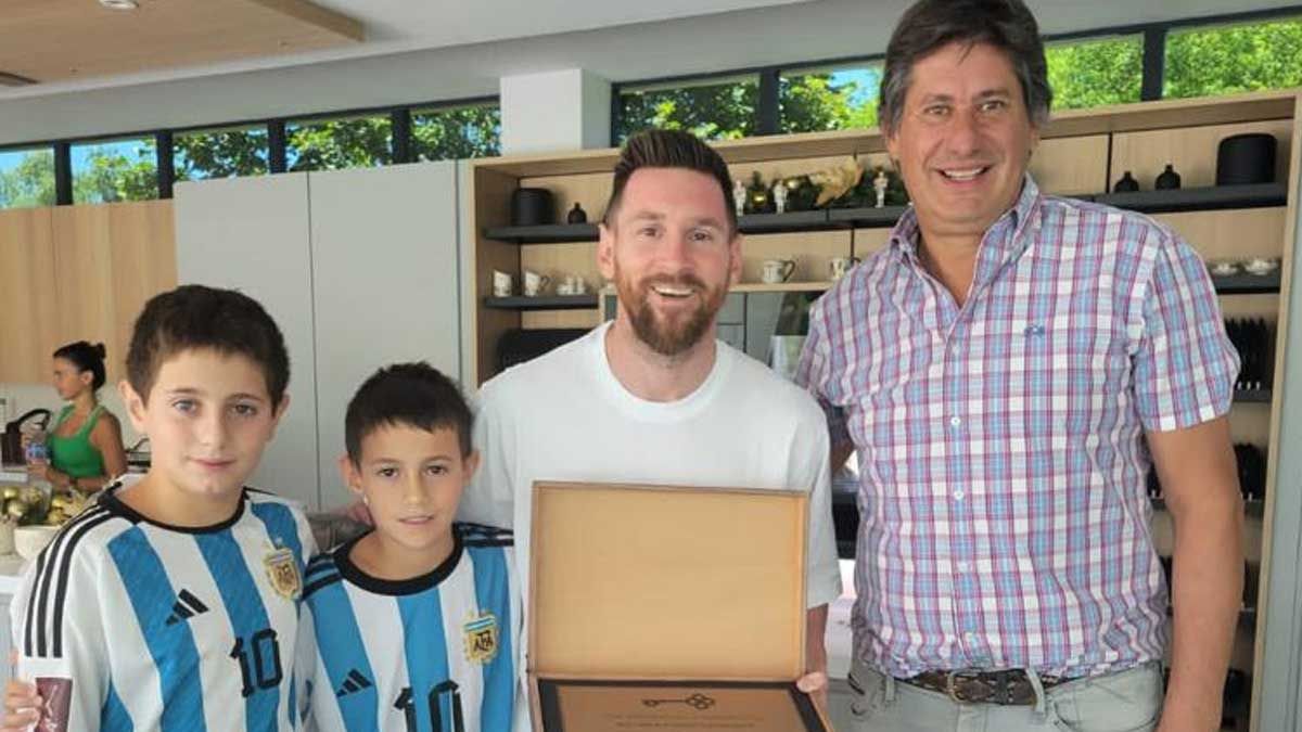 Messi fue declarado ciudadano ilustre de Funes.