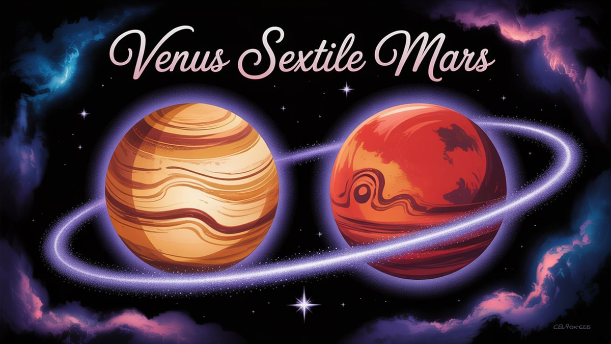 Venus sextil marte: Cuando el fuego calienta pero no quema. Foto: Ideogram.