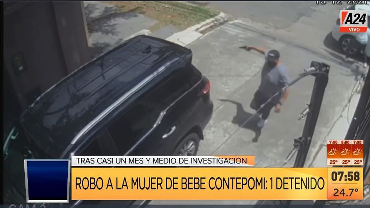 Cayó uno de los ladrones del robo a la mujer del Bebe Contepomi. (Captura de Tv)