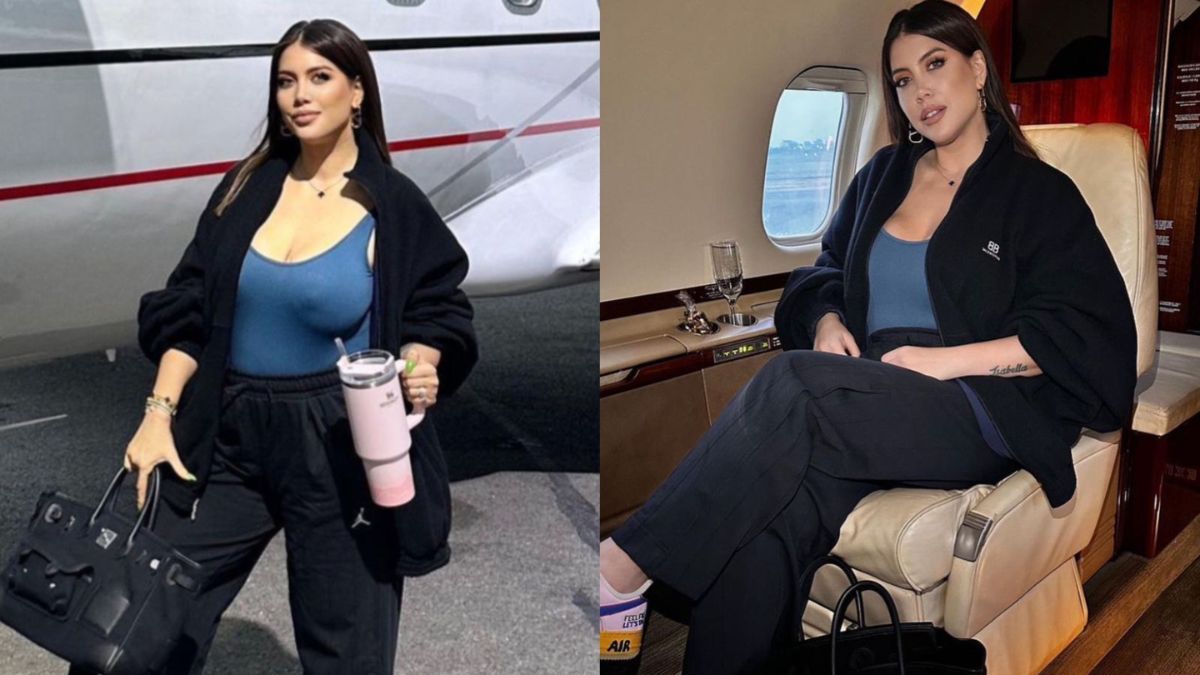 Wanda Nara reveló cómo es por dentro el lujoso avión en el que se trasladó a Turquía con su familia