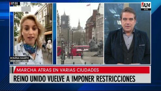 A24 recorrió las calles de Londres ante la alarma de los rebrotes