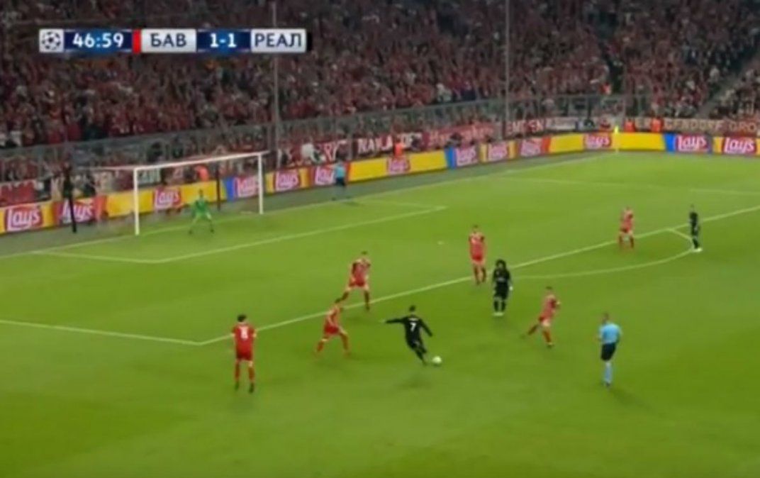 Bayern Munich-Real Madrid: el video del remate de Cristiano Ronaldo que se fue al lateral en la Champions League