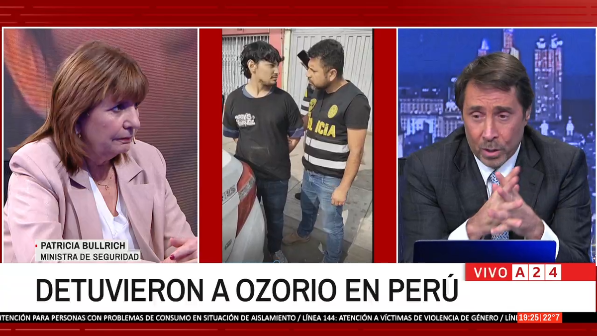 Patricia Bullrich habló en exclusiva luego de las detenciones de Pequeño J y Ozorio