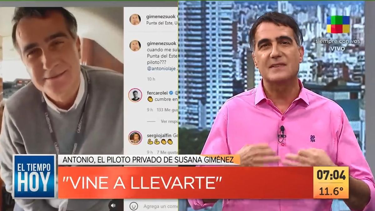 Esta mañana Antonio Laje contó durante su programa Buenos Días América cómo fue ser el piloto de Susana Giménez, en su regreso a Punta del Este.