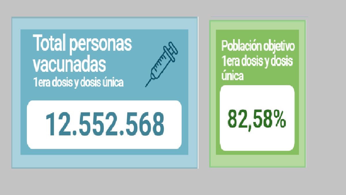 El 82% de la población objetivo esta vacunada por completo en Chile (personas mayores de 60 años, con enfermedades crónicas, comorbilidades y personal esencial) (Foto: Min. de Salud de Chile)