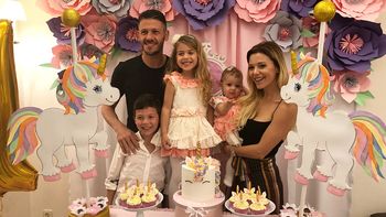 Evangelina Anderson y Martín Demichelis festejaron el primer cumple de Emma