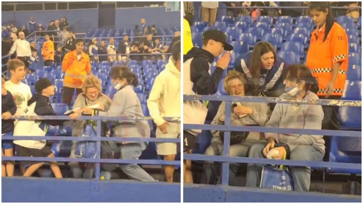 Un jugador de Vélez tiró su camiseta a la tribuna y provocó una tensa pelea entre una mujer y un nene