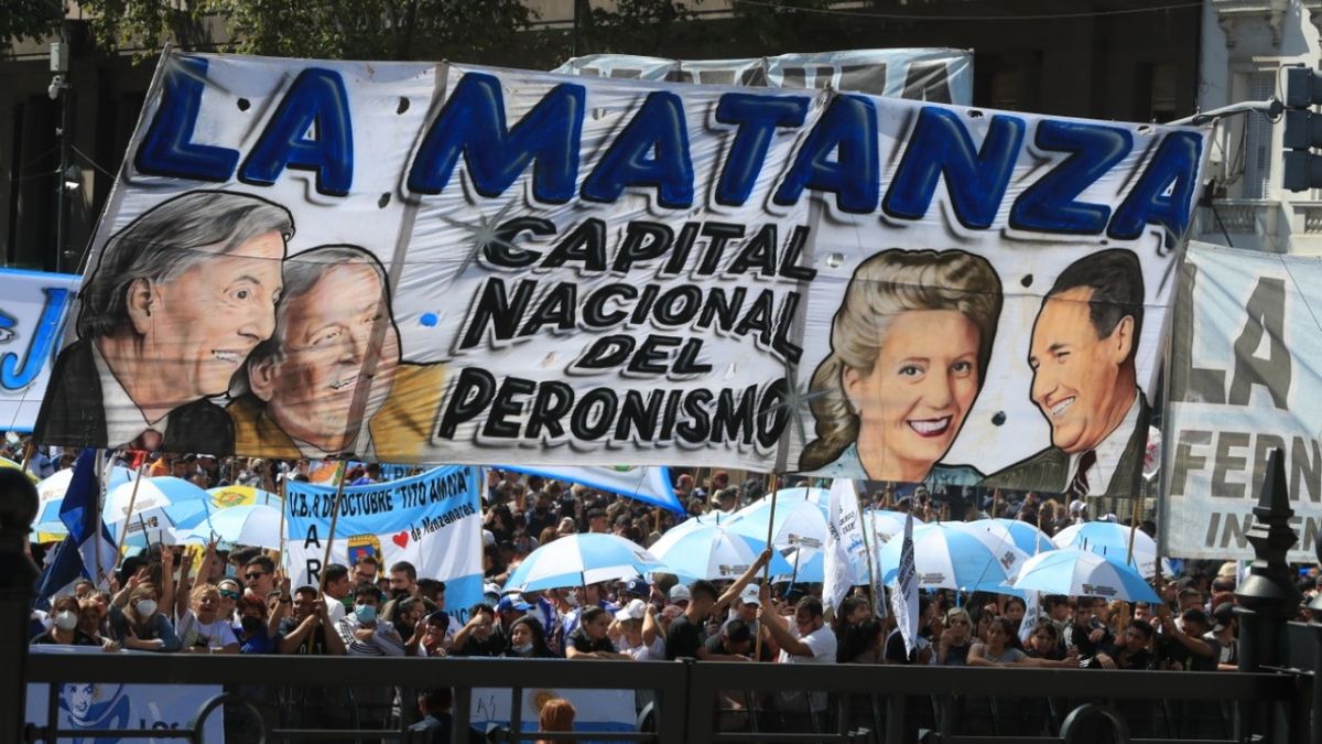 La movilización de Espinoza. (Foto: La Matanza)