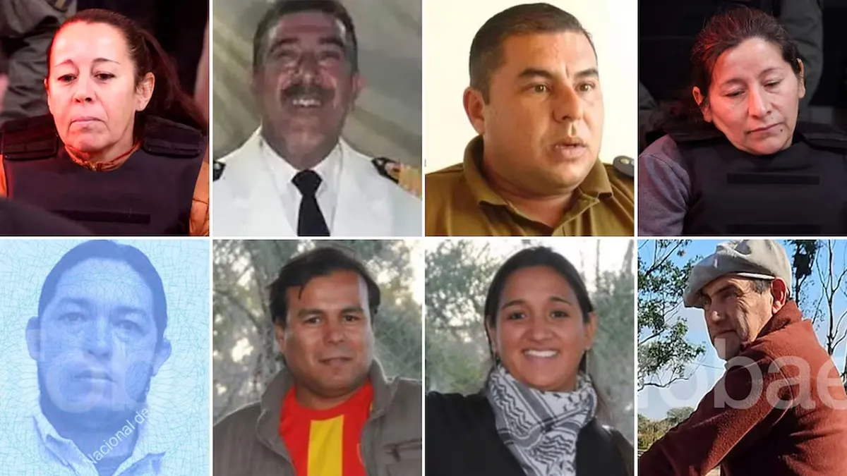 Los ocho sobreseídos: María Victoria Caillava, Carlos Guido Pérez, Walter Maciel, Laudelina Peña, Antonio Bernardino Benítez, Daniel “Fierrito” Ramírez, Mónica del Carmen Millapi y Francisco Amado Méndez. 