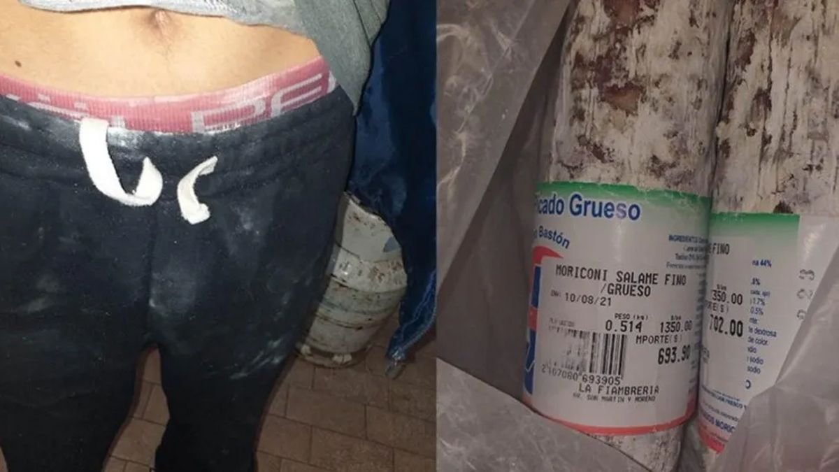Quiso robarse dos salamines y terminó detenido.&nbsp;