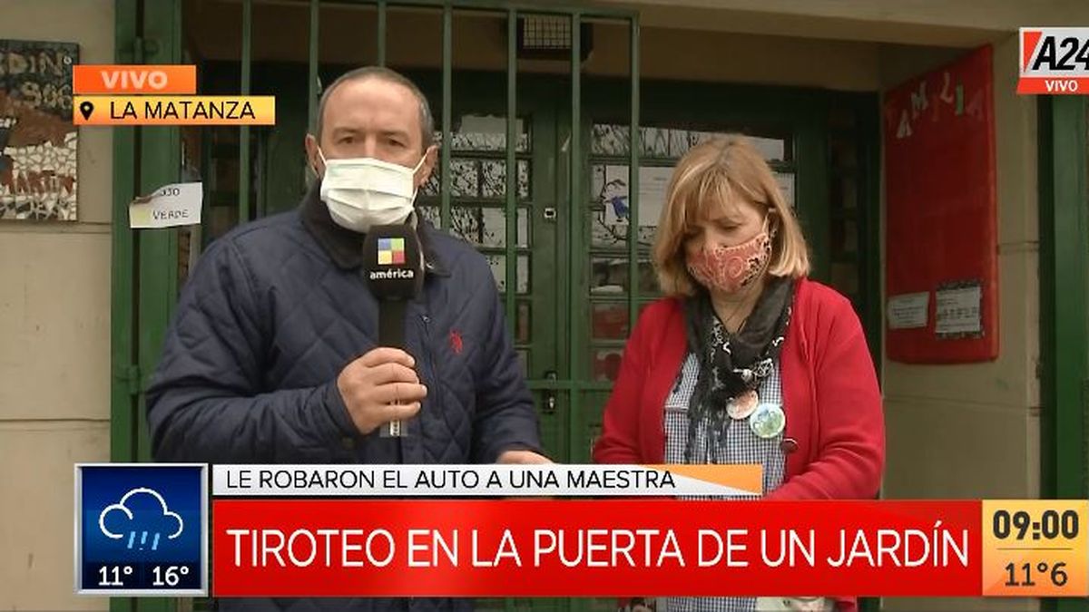 Virrey del Pino: robo a una docente en la puerta de un jardín. (Captura de Tv)