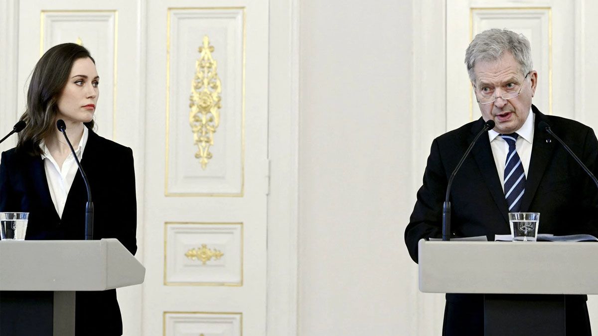 Sauli Niinistö, presidente del país y Sanna Marin, la primera ministra,  anuncian que Finlandia quiere sumarse a la OTAN (Foto: Archivo)