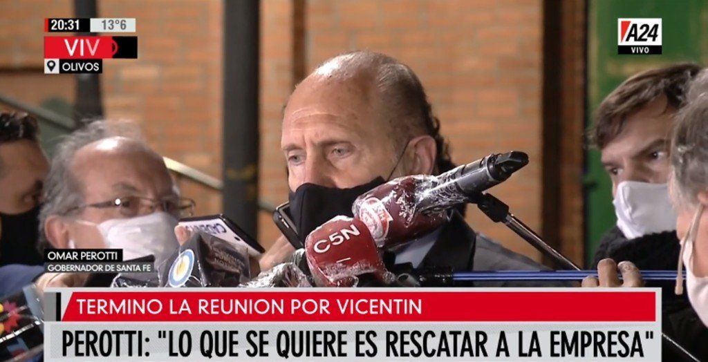 Reunión por Vicentin: Perotti dijo que el objetivo es el rescate de la empresa y que está abierto a alternativas superadoras