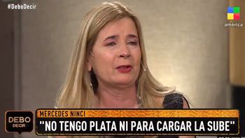 Mercedes Ninci lloró por la situación económica del país: No tengo plata ni para cargar la SUBE