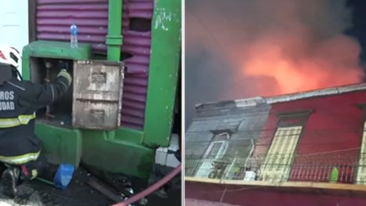 Feroz incendio en un conventillo de La Boca: al menos 50 personas evacuadas y 11 intoxicadas
