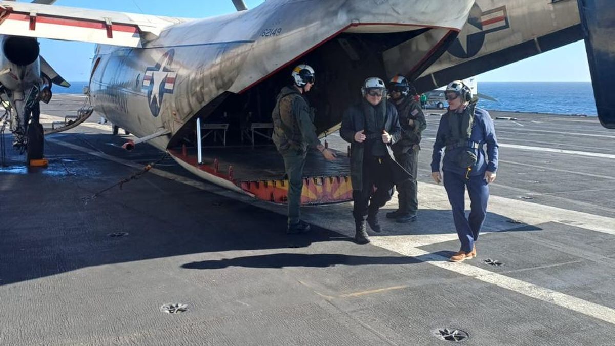 Milei visitó el portaaviones USS Nimitz y participó de la inauguración de ejercicios militares conjuntos