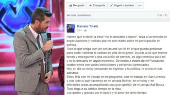 Marcelo Tinelli habló de los rumores que lo vinculan a la política