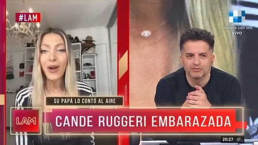 Cande Ruggeri habló de la felicidad de su embarazo en LAM: Esto es un flash porque...