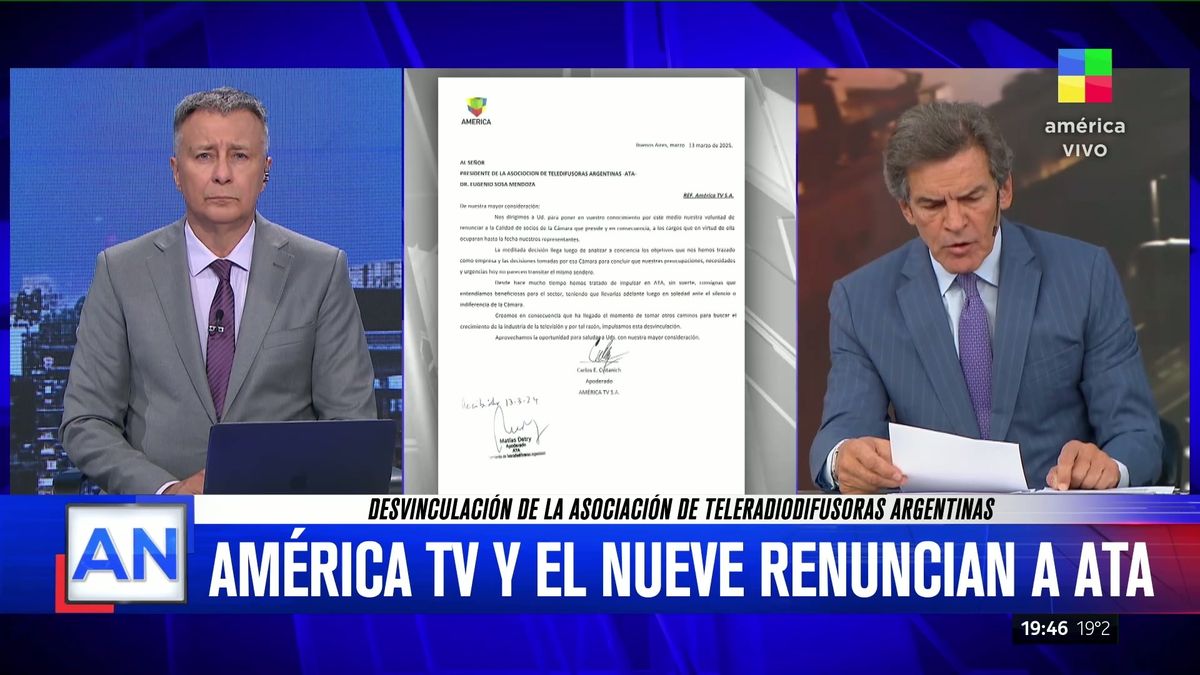 América TV y Canal 9 se desvincularon de la Asociación de Teleradiodifusoras Argentinas