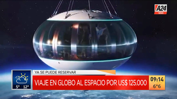 ¿Te imaginaste dar una vuelta en globo por el Espacio? (Captura de Tv) ¿Te imaginaste dar una vuelta en globo por el Espacio? (Captura de Tv)