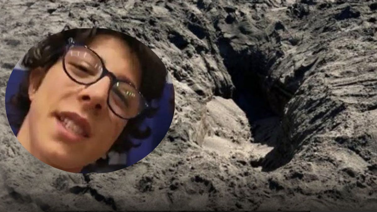 Un joven que murió haciendo un pozo en la arena y una decisión extraña de la justicia. (Foto: A24.com)