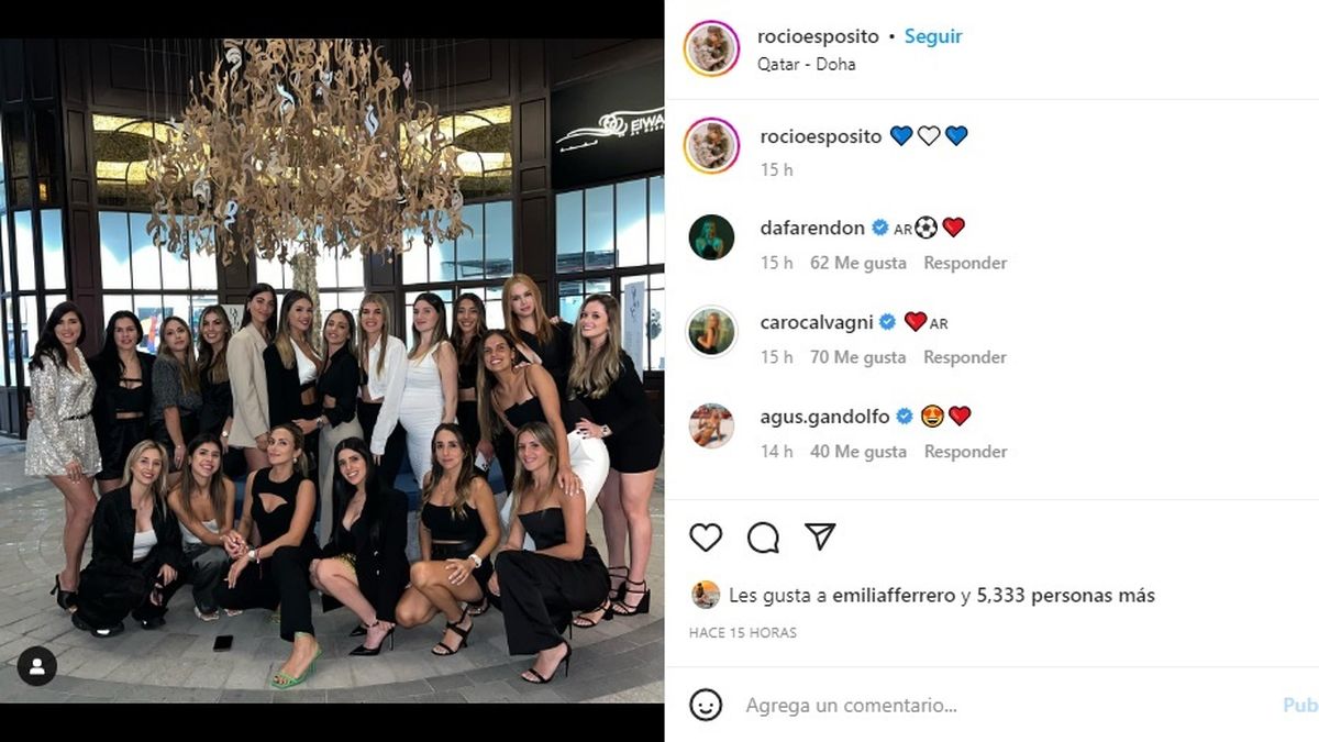 19 de las 26 mujeres de los futbolistas de la Selecci&oacute;n Argentina de f&uacute;tbol se juntaron a cenar en Doha en la previa de la semifinal frente a Croacia. La mujer de Messi fue una de las grandes ausentes.&nbsp;