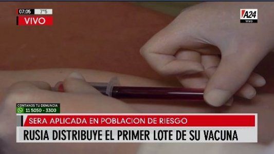 Rusia comenzará a distribuir el primer lote de su vacuna a grupos de riesgo
