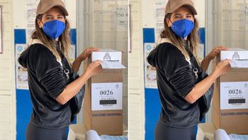 El mensaje de Cinthia Fernández al votar: Nervios, ansiedad y felicidad