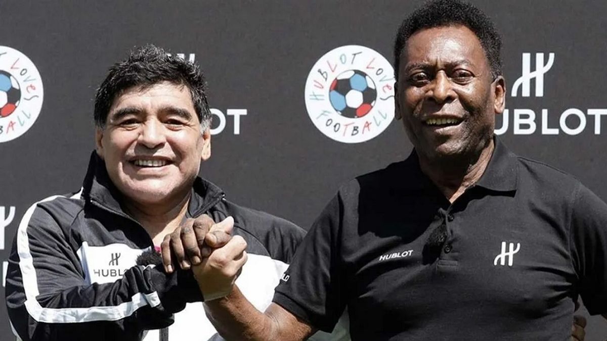 -Maradona y Pelé-